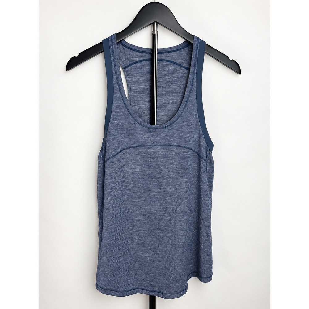 Lululemon Women On Track Singlet Racerback Tank Top Blue Size 4